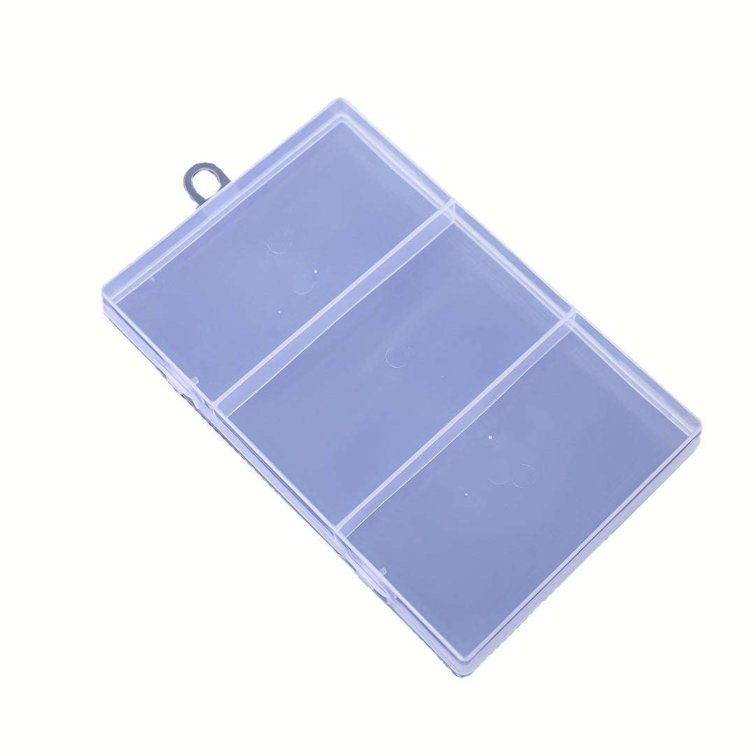 Plastic Storage Box with 3 Compartments for Jewelry, Earrings, Beads, and Screws