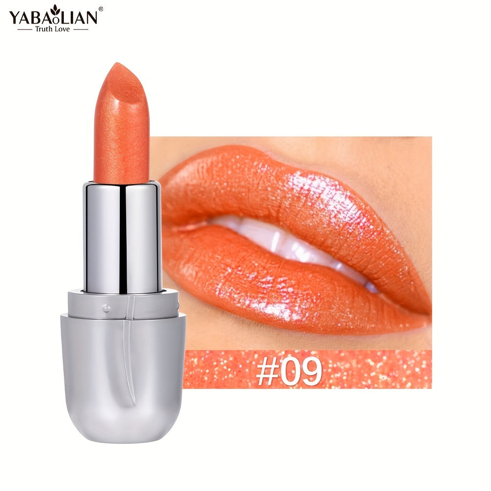 Pintalabios impermeable con acabado perlado y mate para mujer, brillo rosa, de larga duración