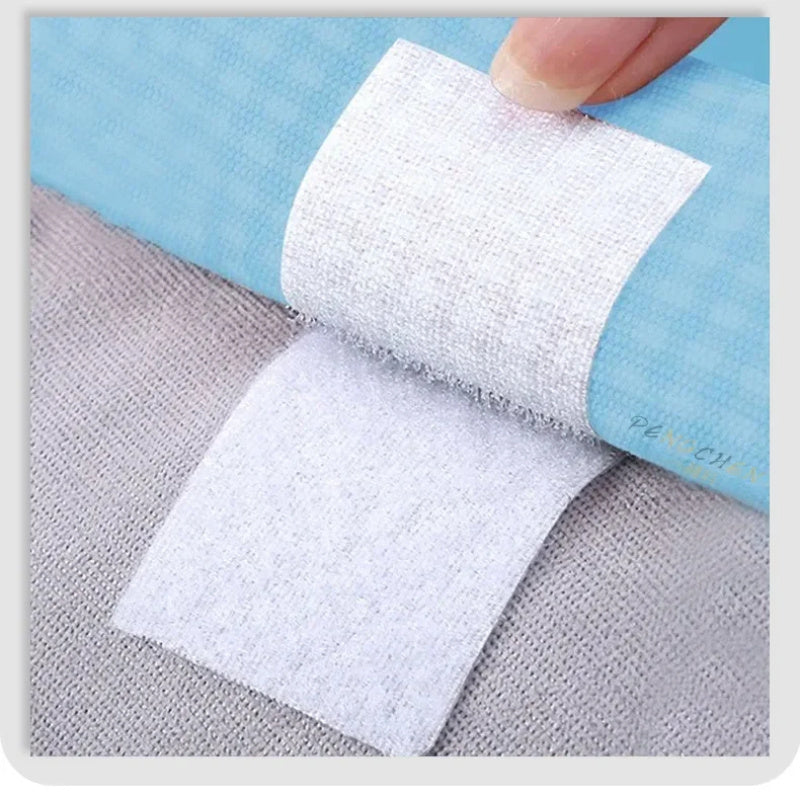 Black 10pcs Self-Adhesive Carpet Fixing Stickers Anti-Slip Mat Tape for Rugs and Furniture