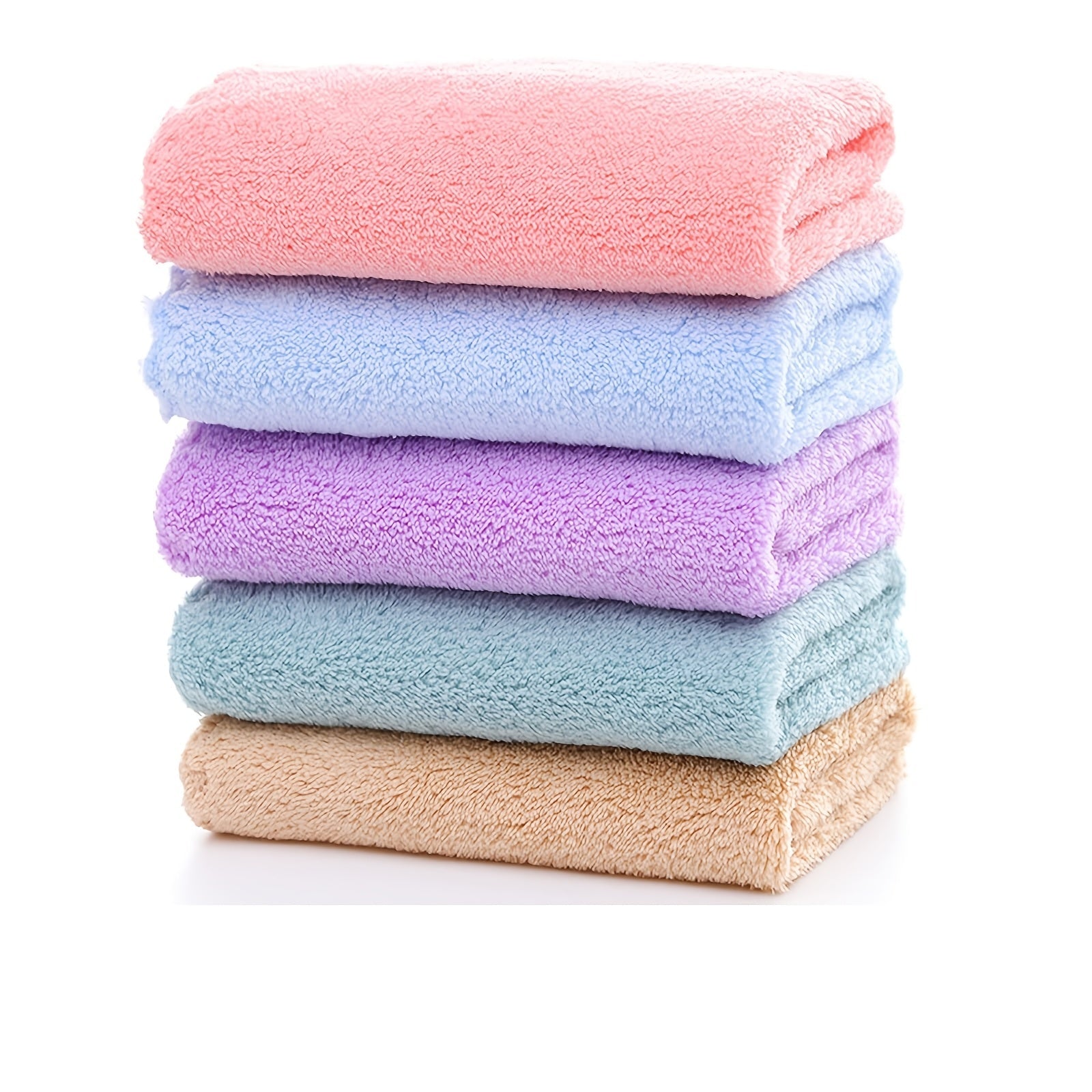 20 ta Ultra-Yumshoq Tez Quruq Yuz Sochiqlari to'plami, teriga yumshoq va yuqori singdiruvchi pastel ranglarida. Ushbu kvadrat poliester tozalash matolari hammomda, oshxonada, ochiq havoda, shisha yuzalarda va uy atrofida foydalanish uchun mukammaldir.