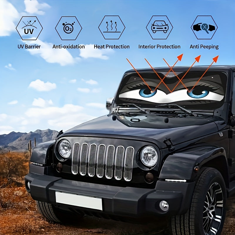 Universal Car Sun Visor with Aluminum Foil Bubble UV Protection