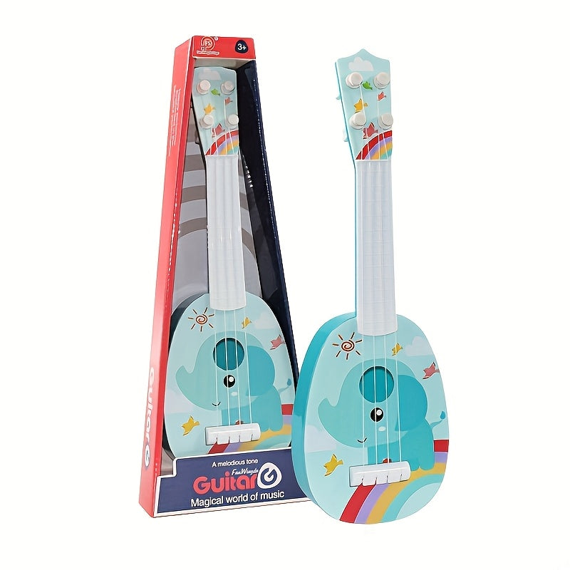Kids Cartoon Themed 14-Inch Ukulele Toy for Children Educational Musical Instrument