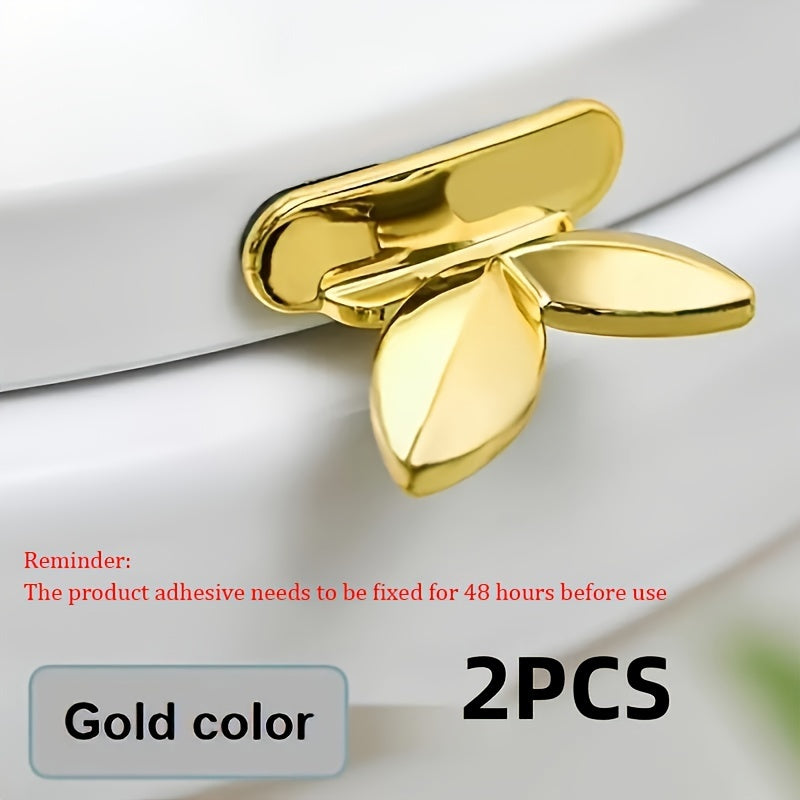 Plastic Toilet Seat Lifter Set with High-Gloss Finish Self-Adhesive Reusable Household Accessory