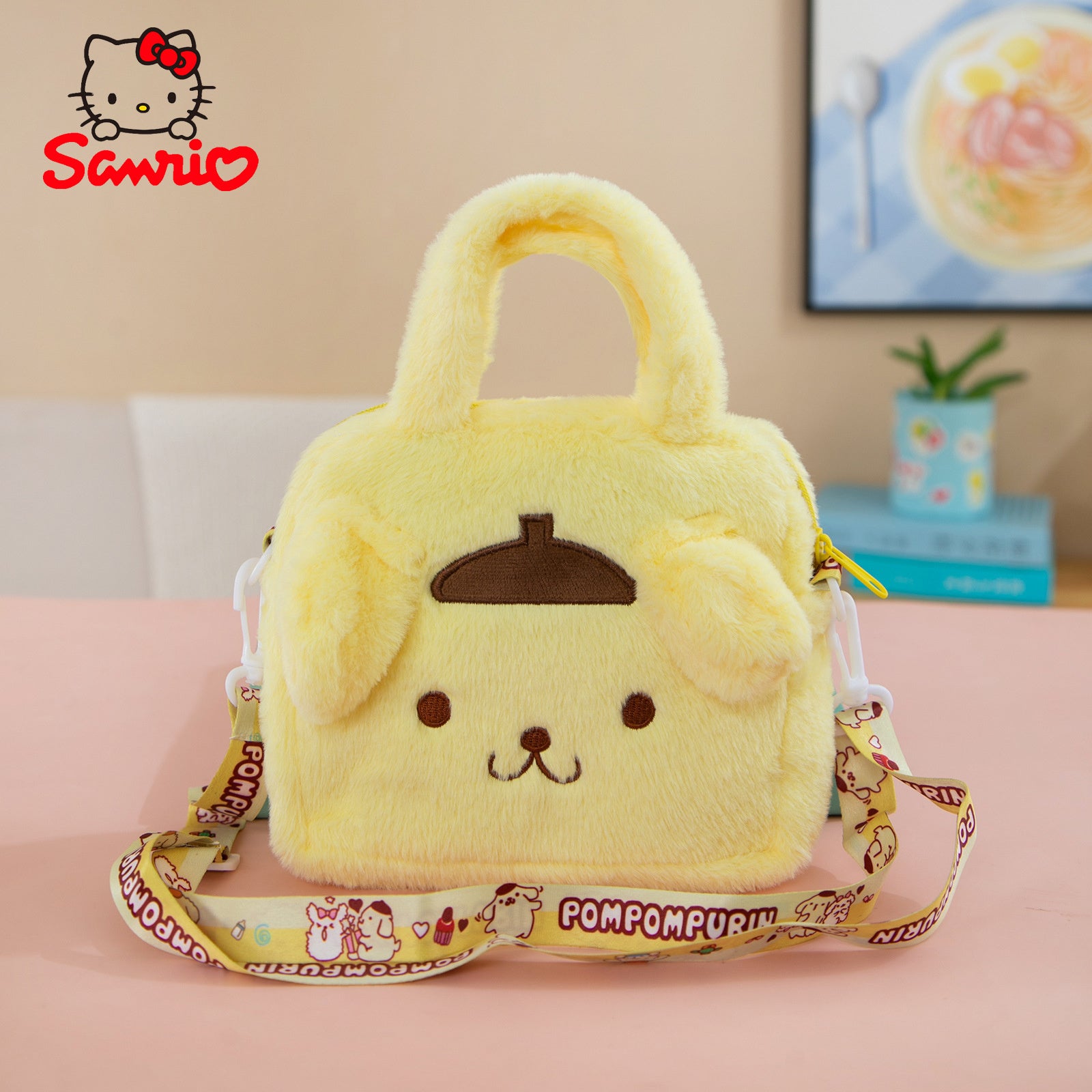 Sanrio Hello Kitty, Kuromi va My Melody Plush Tote: Fanatlar uchun yumshoq polyester yelka sumkasi, partiyalar uchun va 14-fevral sovg'asi sifatida mukammal, SANRIO tomonidan.