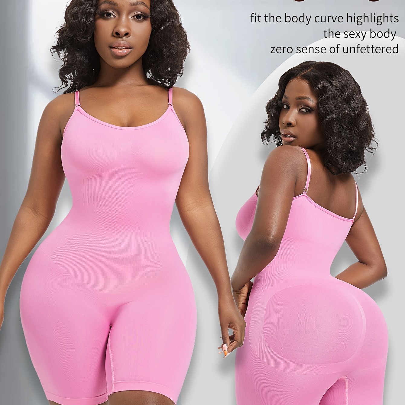Women's Large Size Shapewear Bodysuit for Tummy Waist and Butt Lifting, Support Medium