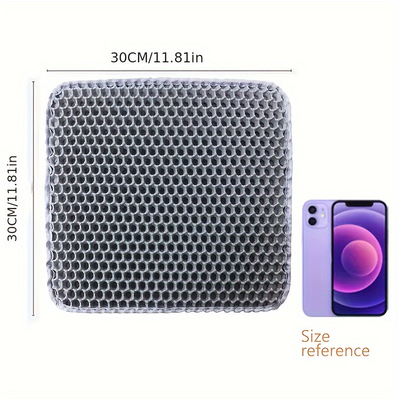 Large Double-Layer Cat Litter Mat Washable EVA Anti-Splash Indoor Litter Box Mat