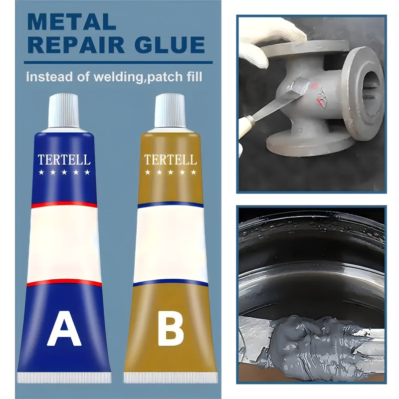 Metallni biriktirish uchun sehrli ta'mirlash yopishtiruvchi, issiqqa chidamli, toksik bo'lmagan, suv o'tkazmaydigan, 20ml-100ml o'lchamlarida mavjud.