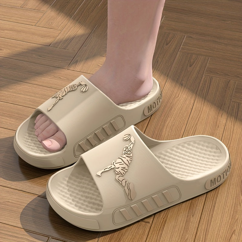 Unisex EVA Slip-On Slippers Breathable Non-Slip Indoor Outdoor White Brown