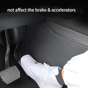 Car Interior Anti-Kick Pad PU Leather for Center Control Side Foot Mat Cover