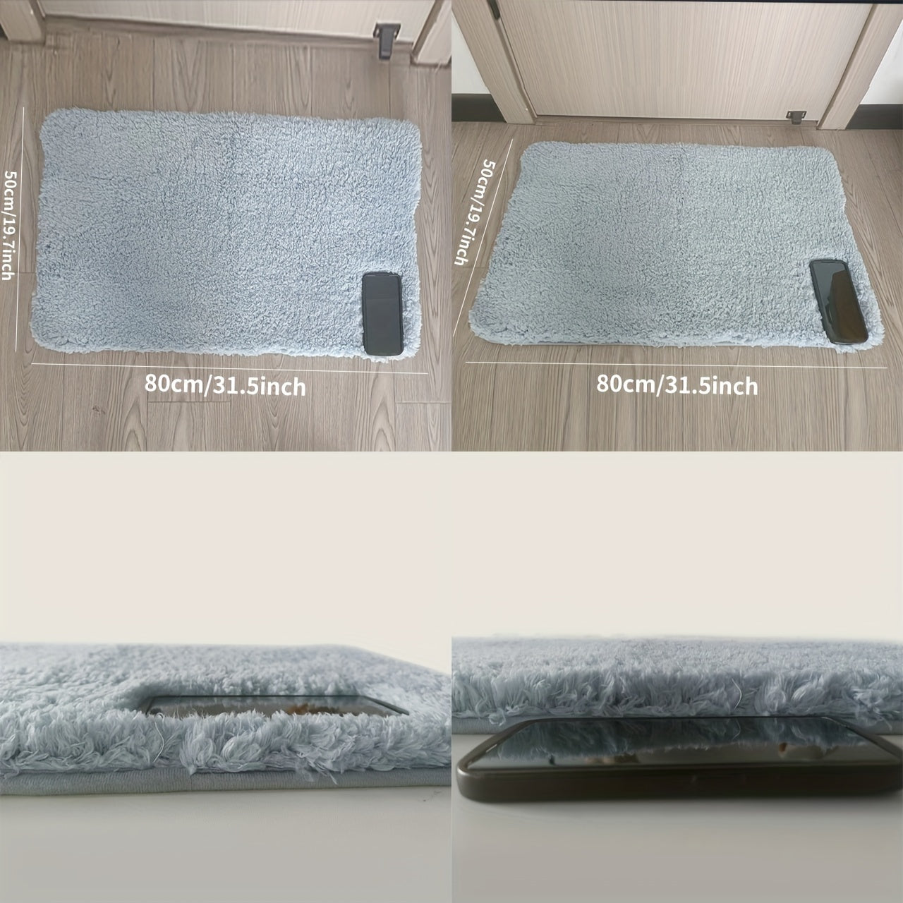 Absorbent Non-Slip Bathroom Rug for Shower or Sink 20x30 Inches