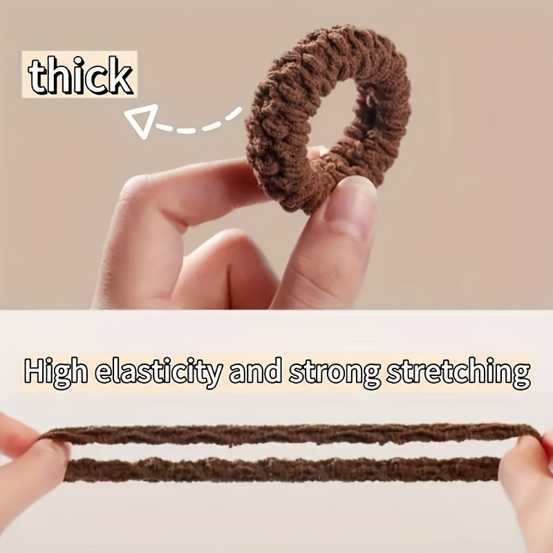 12 qalin elastik ponytail soch halqasi ayollar uchun yuqori ponytail'lar uchun aralash ranglar