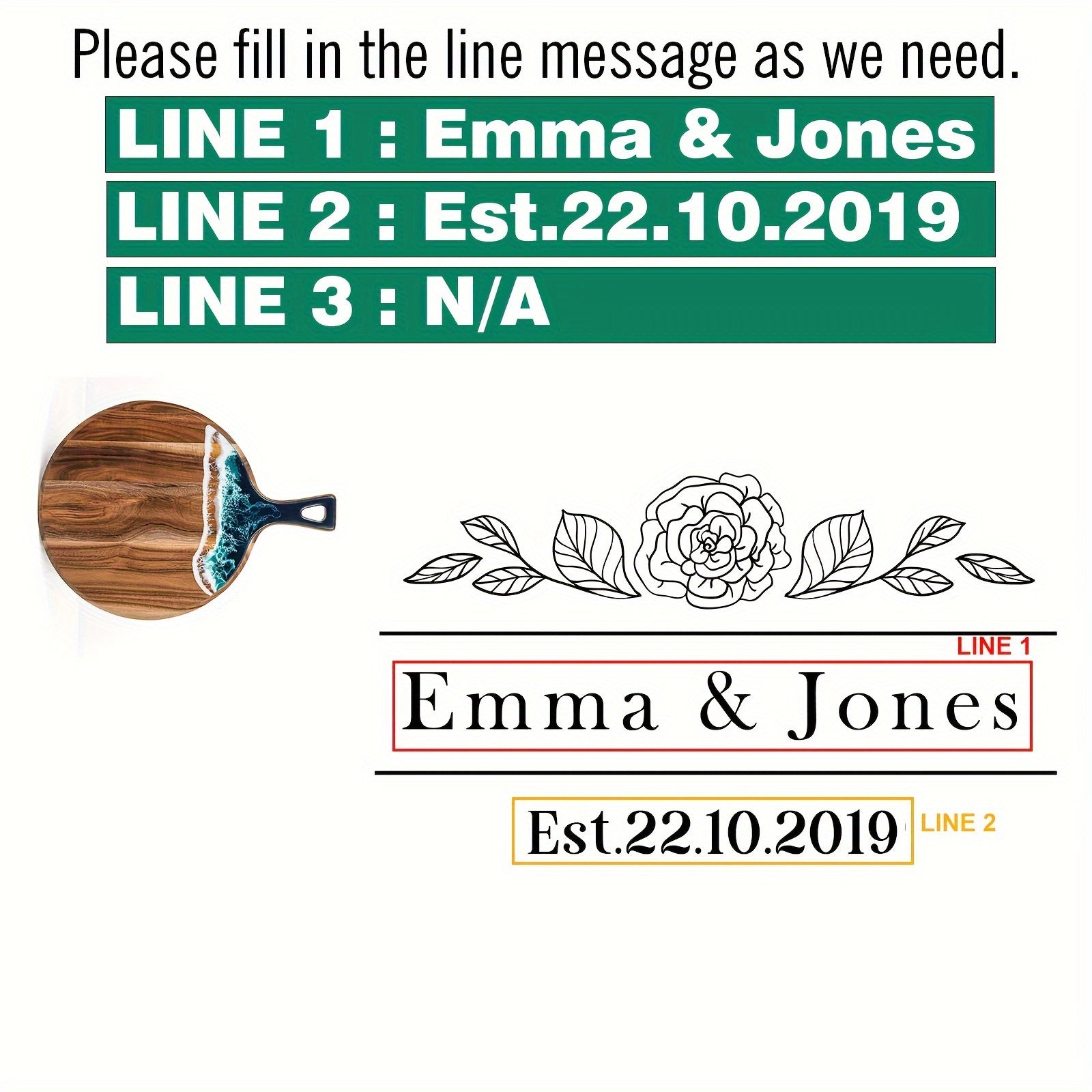 Round Custom Cheese Board with Handle, Personalized Charcuterie Board for Gifts