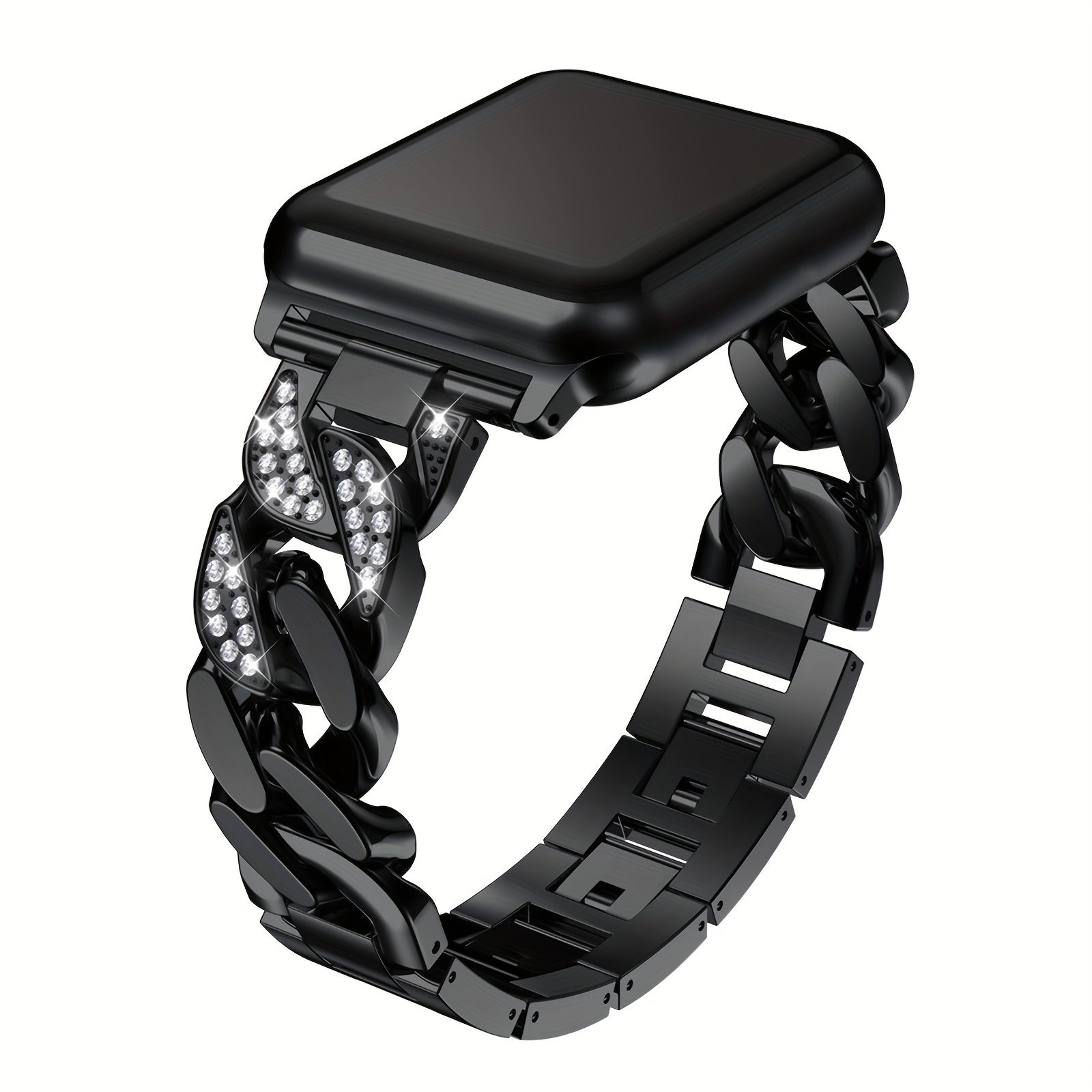 Цепочка-ковбой из нержавеющей стали в стиле Diamond Cowboy для ремешка Apple Watch Series 1-9 Ultra