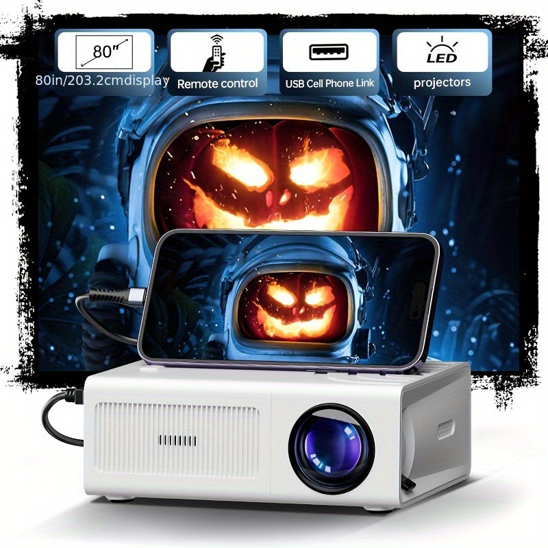 Mini Portable Video Projector for Movies Presentations with Adjustable Angle