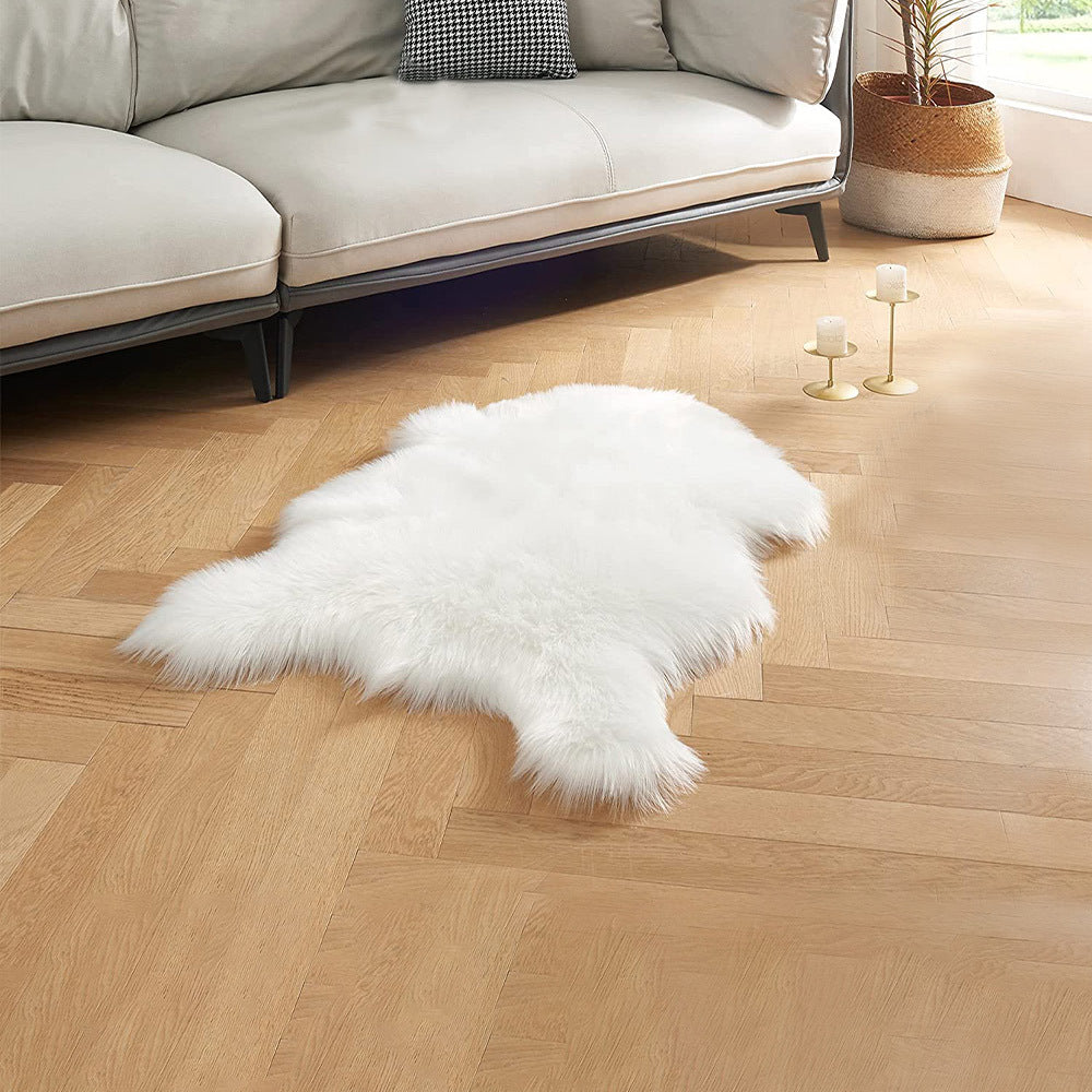 Alfombra de pelo sintético suave y acogedora con estampado de animales para sala de estar, dormitorio y sofá