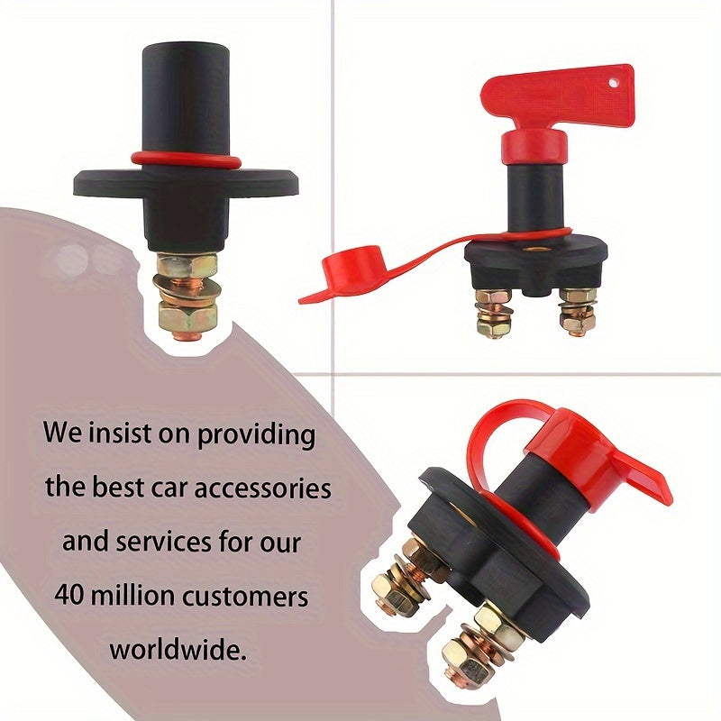 12V-24V Heavy-Duty Marine RV Truck Battery Disconnect Switch 200A Isolator