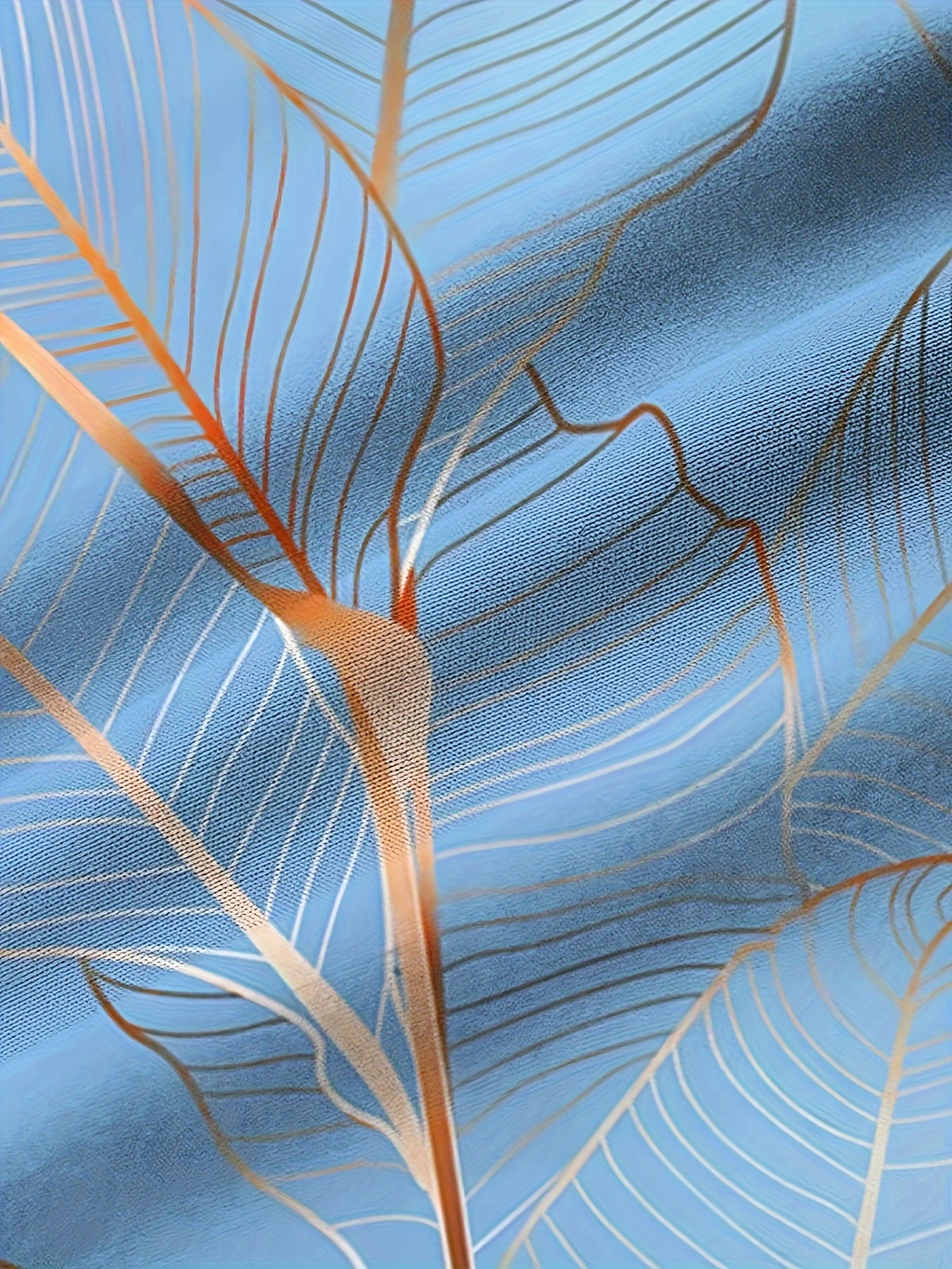 Men's Tropical Leaf Gradient 3D Print Long Sleeve Shirt Polyester Plus Size Vacation