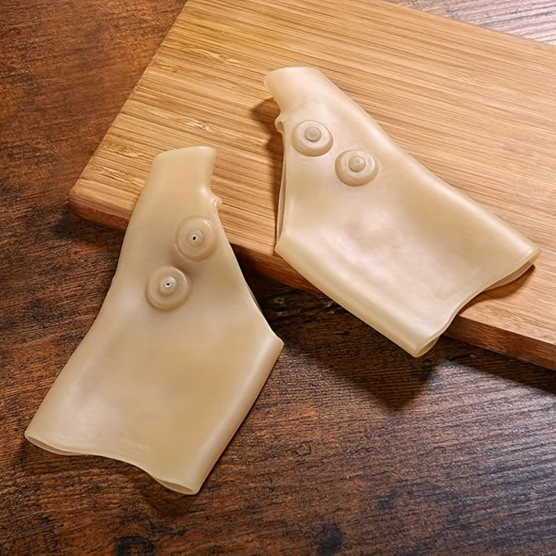 Unisex Silicone Wrist and Thumb Support Gloves Waterproof Adjustable Straps