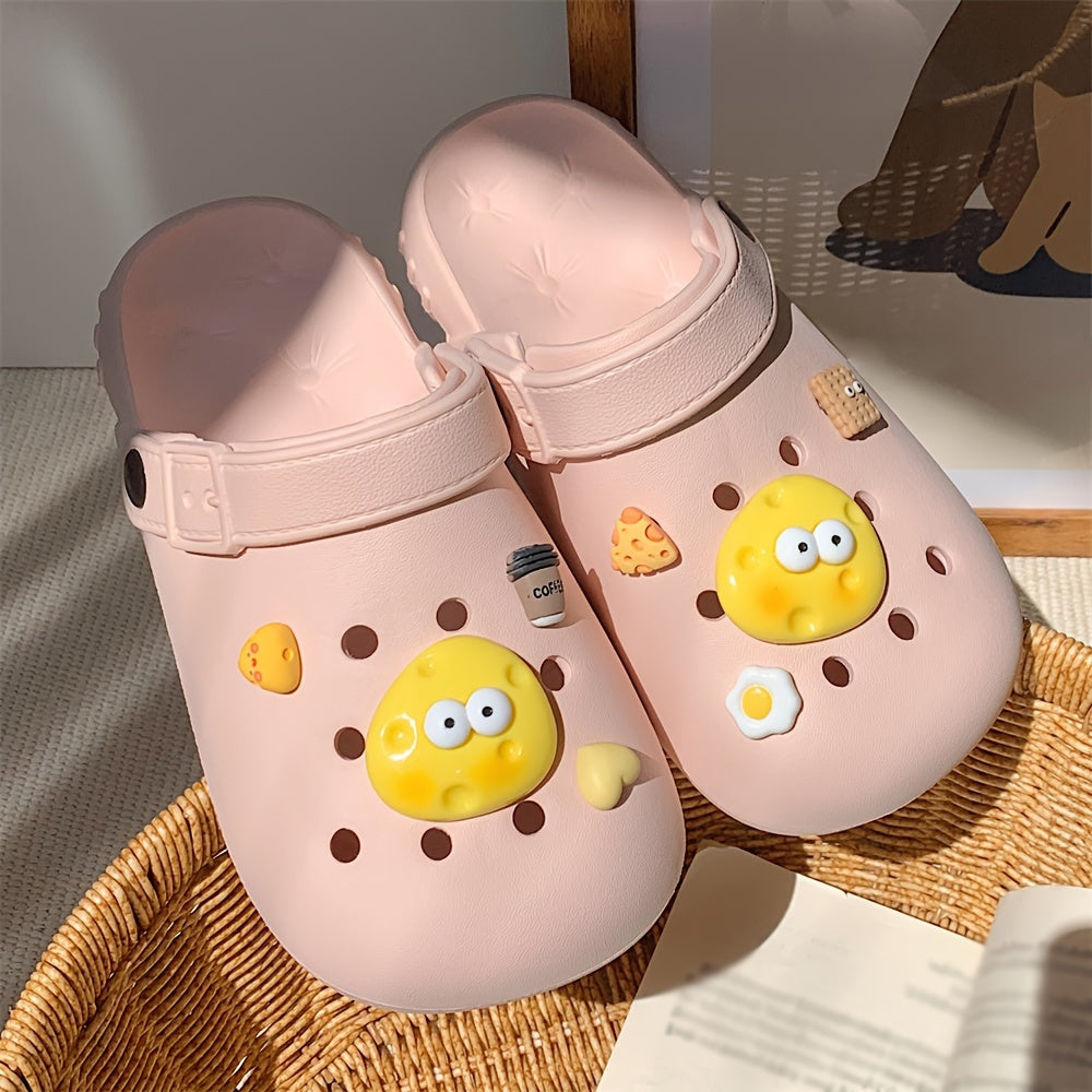 Women's Cartoon Diy Clogs Lightweight Non-slip Summer Garden Shoes