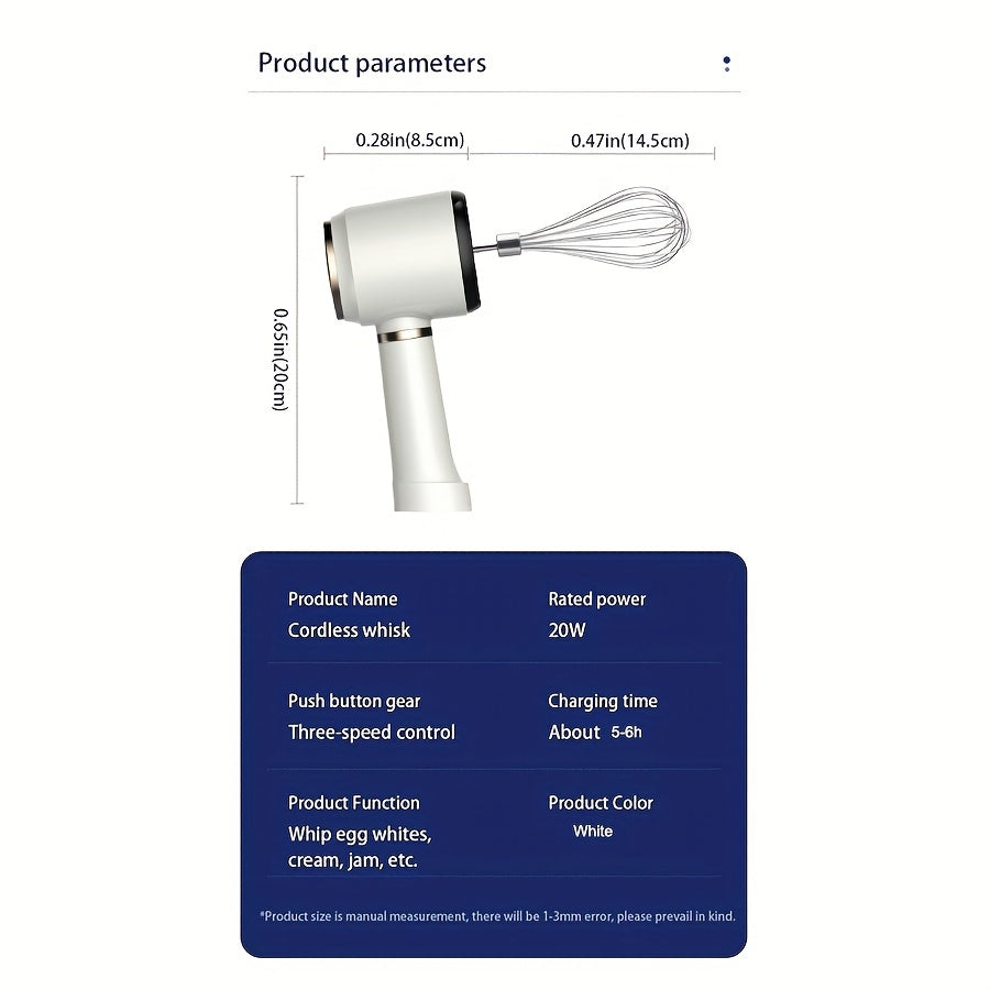 Electric Egg Beater Stainless Steel Hand Mixer with Turbo Mode