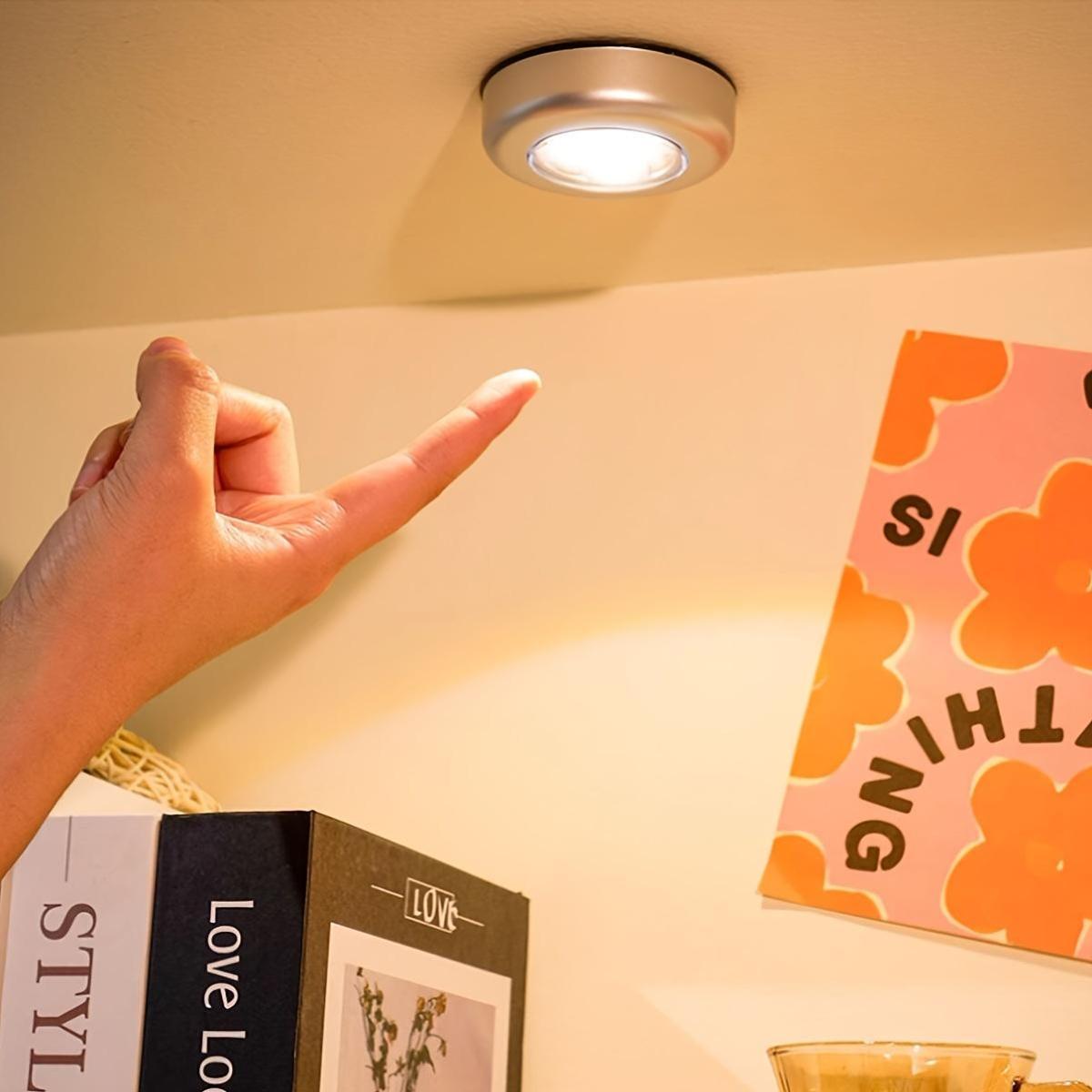 3-Piece Touch Lamp with 3 LED Lights for Emergency Wall Cabinet Bedside Use