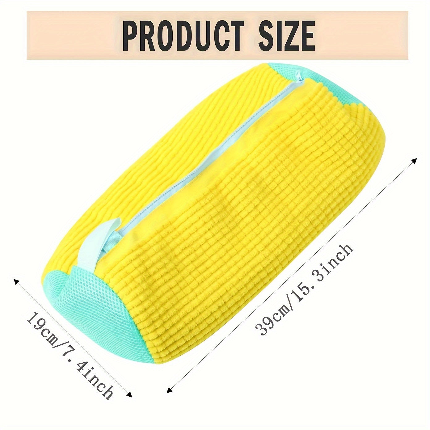 Durable Reusable Shoe Wash Bag Fits All Shoes 360° Cleaning Portable Travel Laundry Yellow Grey