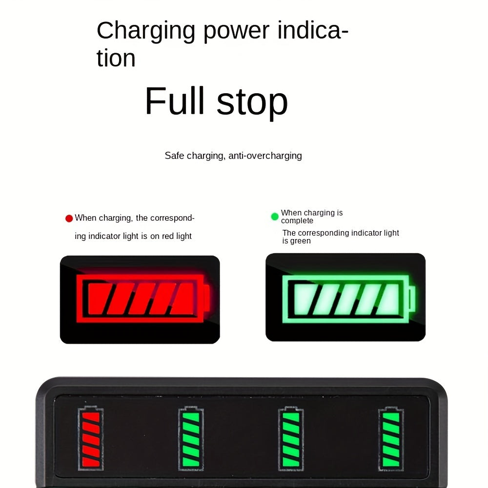 USB Lithium Battery Charger for 10440 14500 18650 3.7V with Quick Charge and Overcharge Protection
