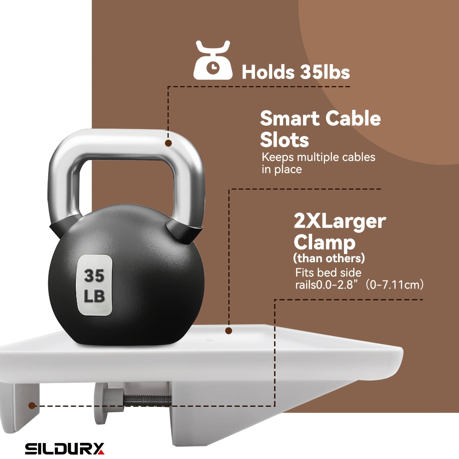 Mesita de noche de plástico con gestión de cables organizador de mesita de noche negro o blanco