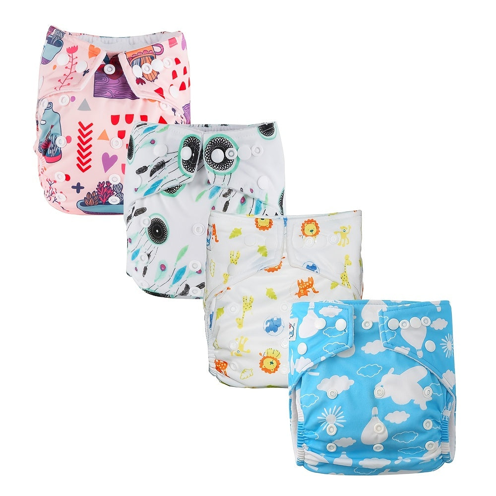 Reusable Cloth Diapers for Babies 0+ Waterproof Highly Absorbent Adjustable Fit Pink Blue White