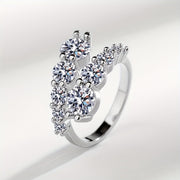 Ayollar va qizlar uchun Sterling Silver Moissanite Twist Cuff Ring