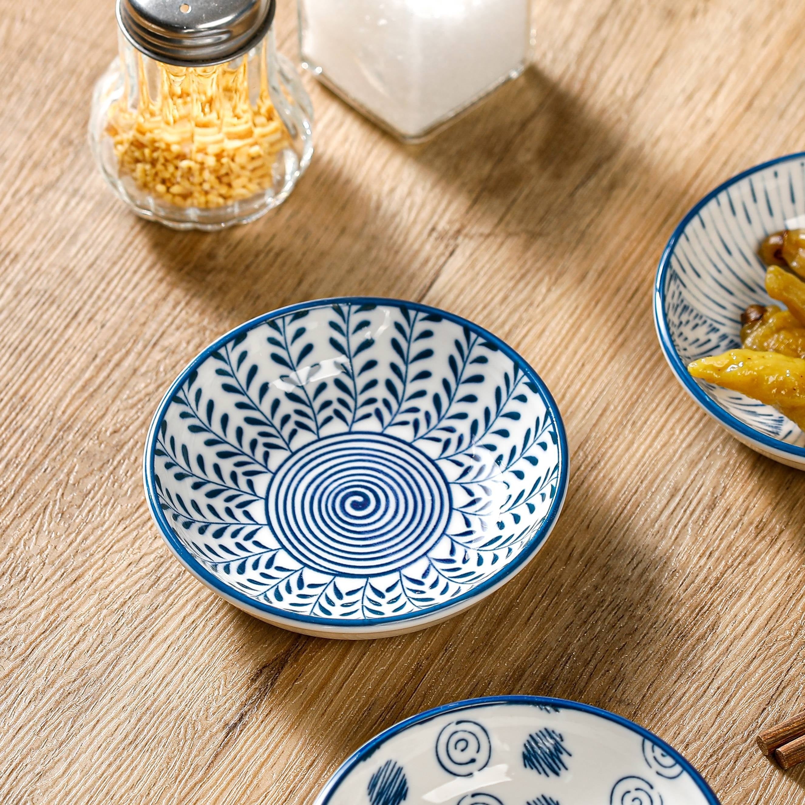 Set of 6 Ceramic Dipping Sauce Dishes for Soy Sauce Vinegar and Condiments