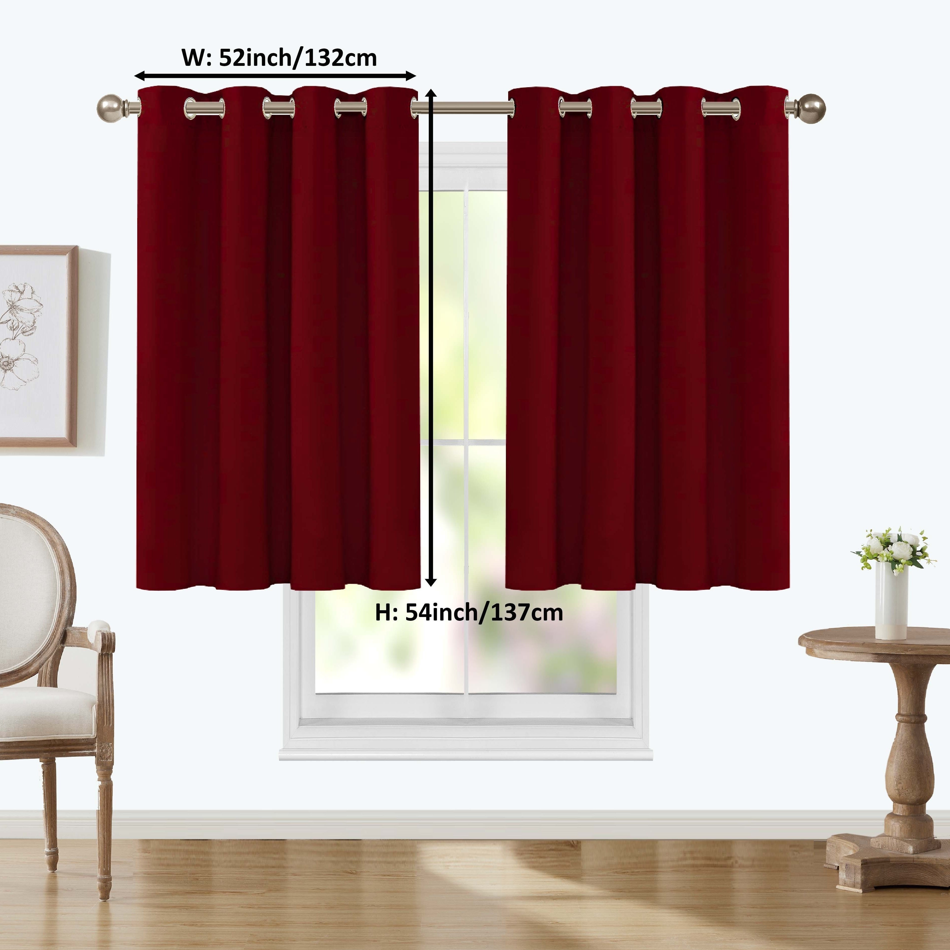 Blackout Curtain with Iron Rings Indoor Use 180g Dark Fabric