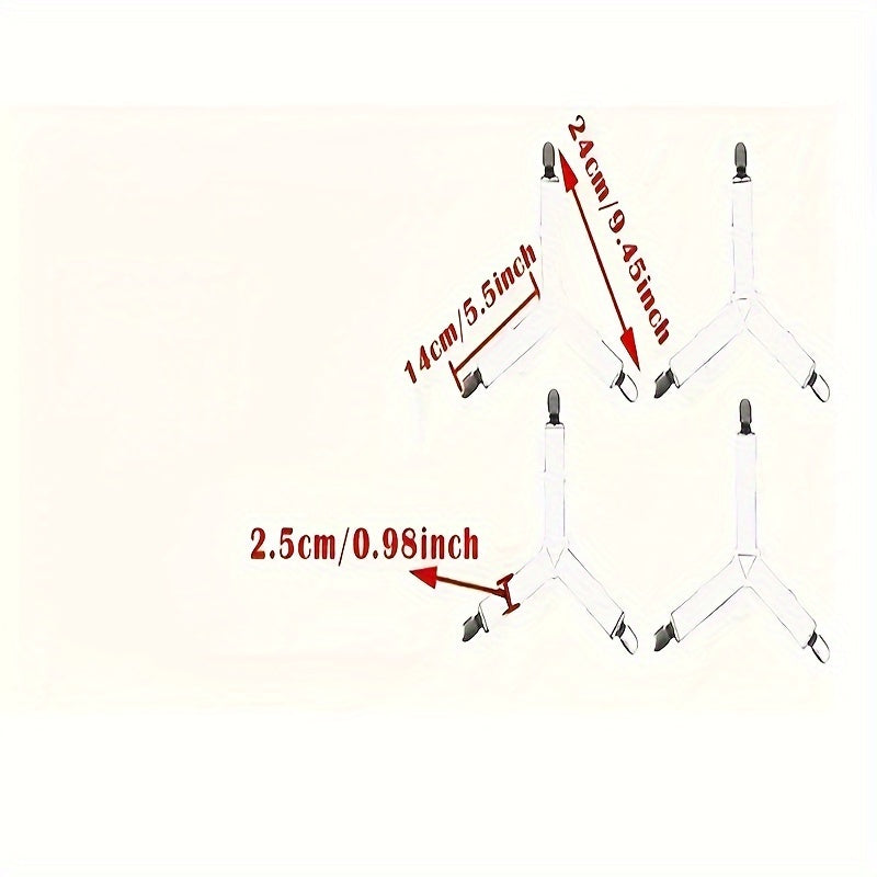 Bed Sheet Fastener Clips Set of 4 Adjustable Triangle Bed Sheet Holders for Secure Fit