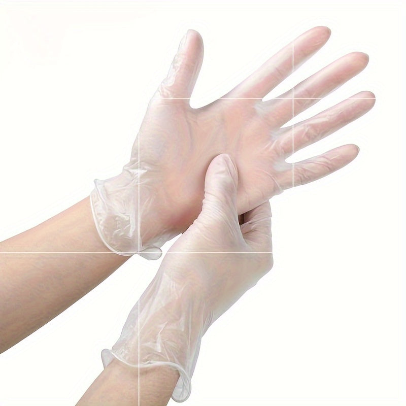 Pack of 50 or 100 Waterproof Powder-Free Plastic Kitchen Gloves for Cleaning