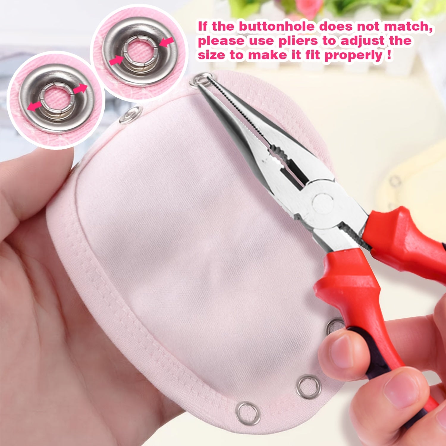 Baby Romper Extenders Set of 2 or 4 for Small Children White Pink Polyester