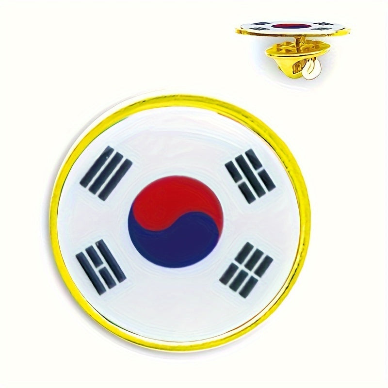 Set of 20 South Korea Flag Lapel Pins Alloy Brooches for Suits and Jackets
