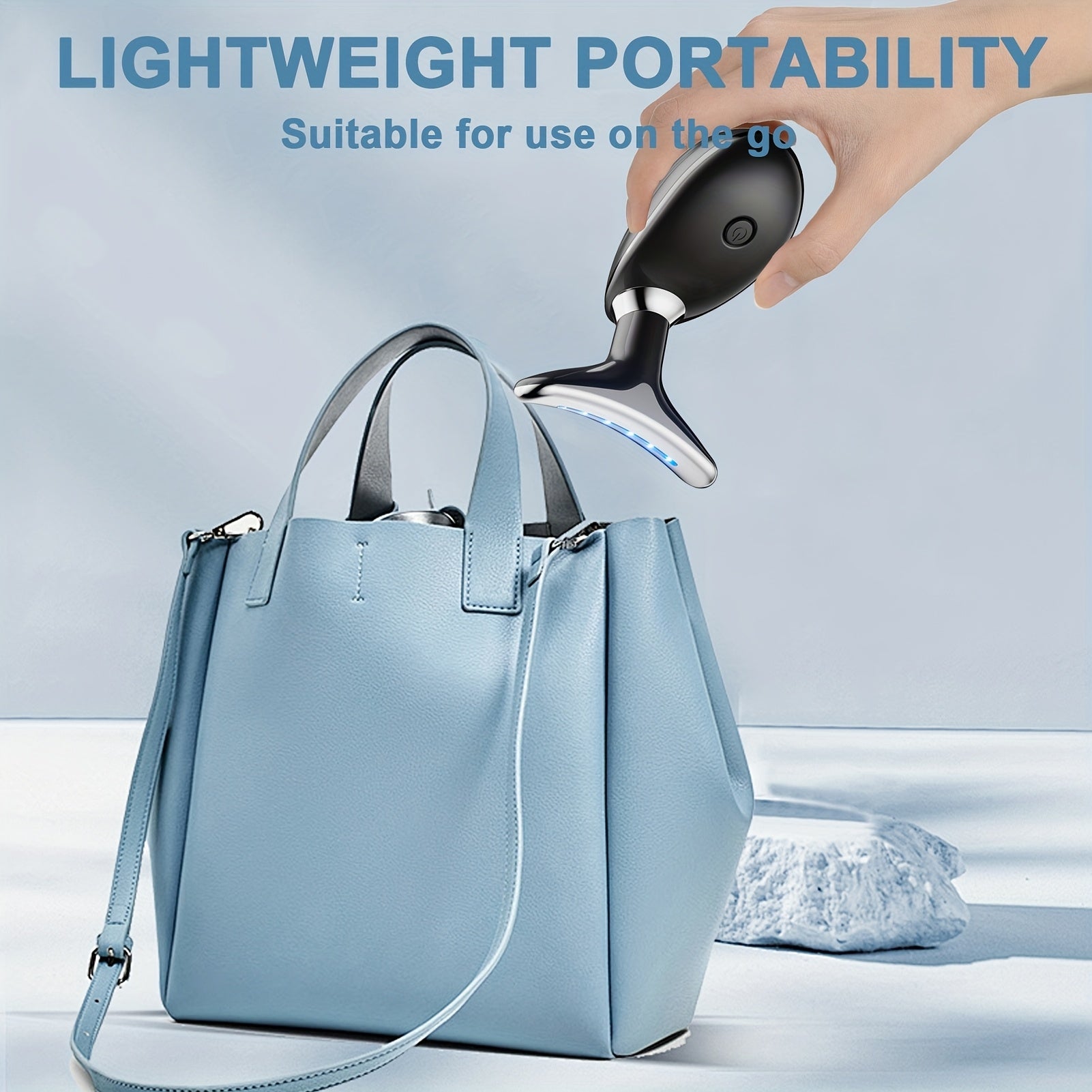 1 dona elektr bo'yin va yuz massajeri, 7 rangda, erkaklar va ayollar uchun mos. Portativ va engil bej, uyda, sayohatda va sovg'a berish uchun ideal.