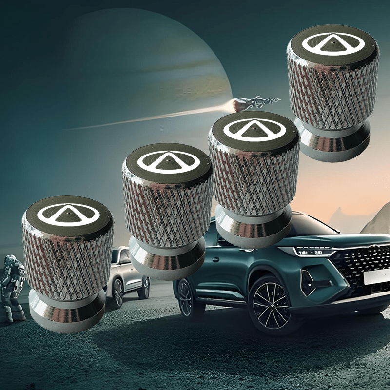 4 Pieces Metal Car Wheel Valve Cover Air Vent Decoration for Cars