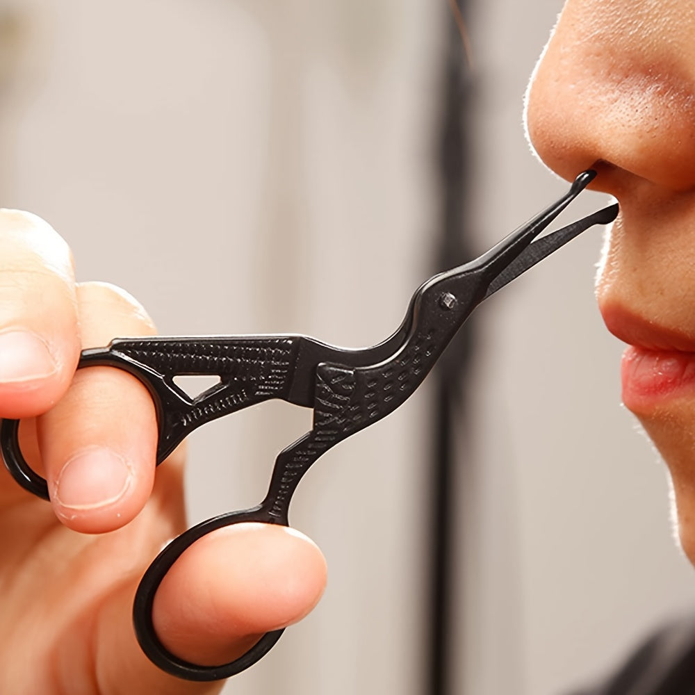 Unisex Stainless Steel Precision Nose Hair Scissors with Safety Tip