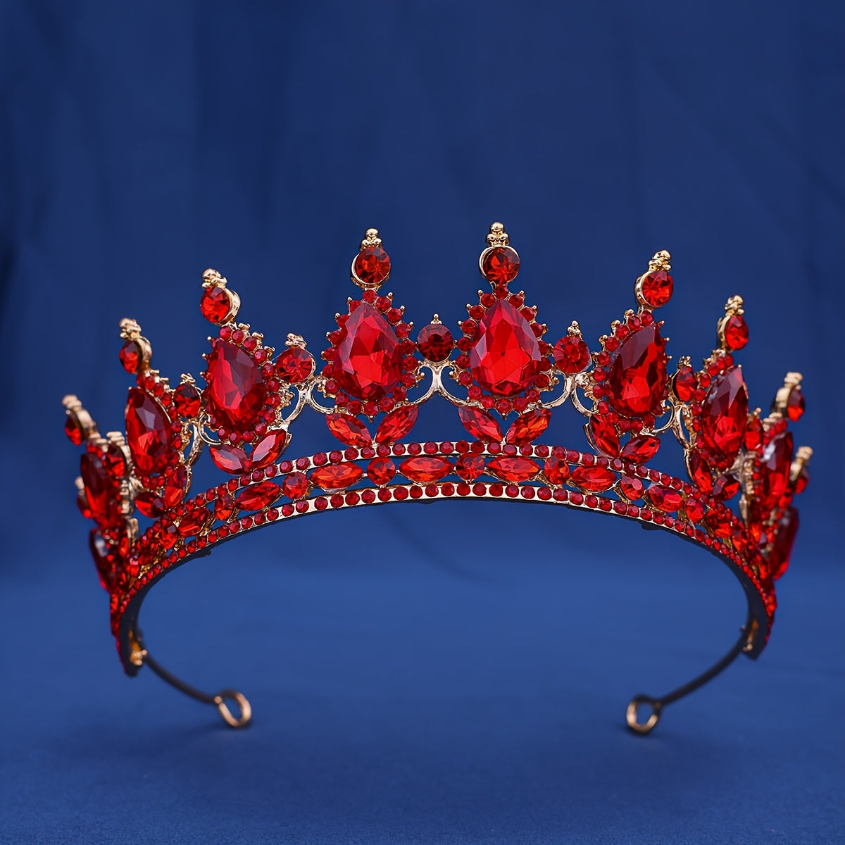 Women Girls Baroque Style Crown Tiara with Rhinestones for Parties and Dress Up