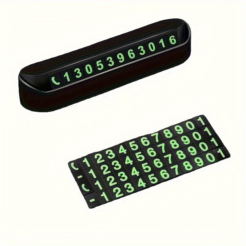 Plastic Car Parking Phone Plate Durable Temporary Parking Number Plate Auto Accessory