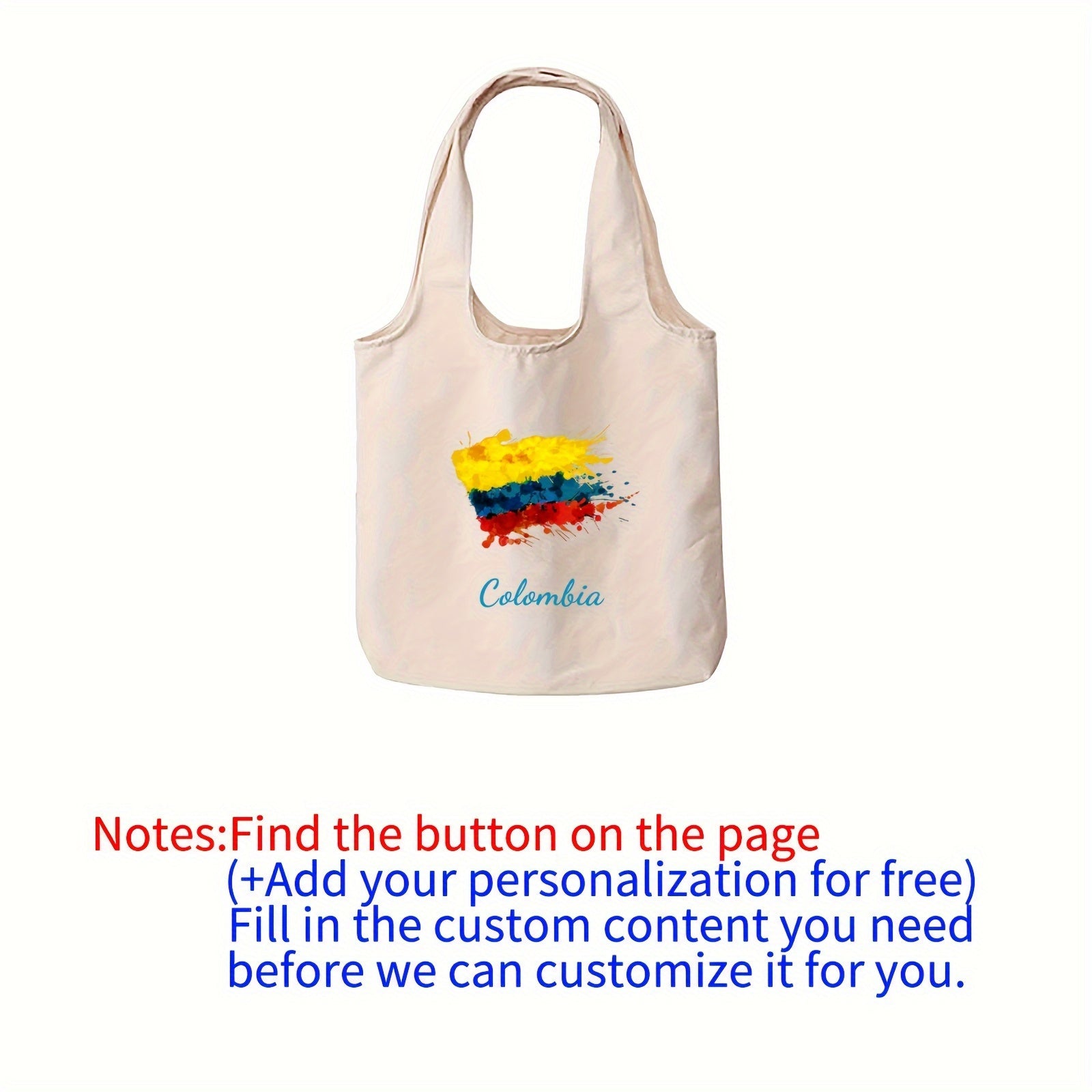Canvas Hand Carry Bag with Personalized Double-Sided Printing for Daily Use