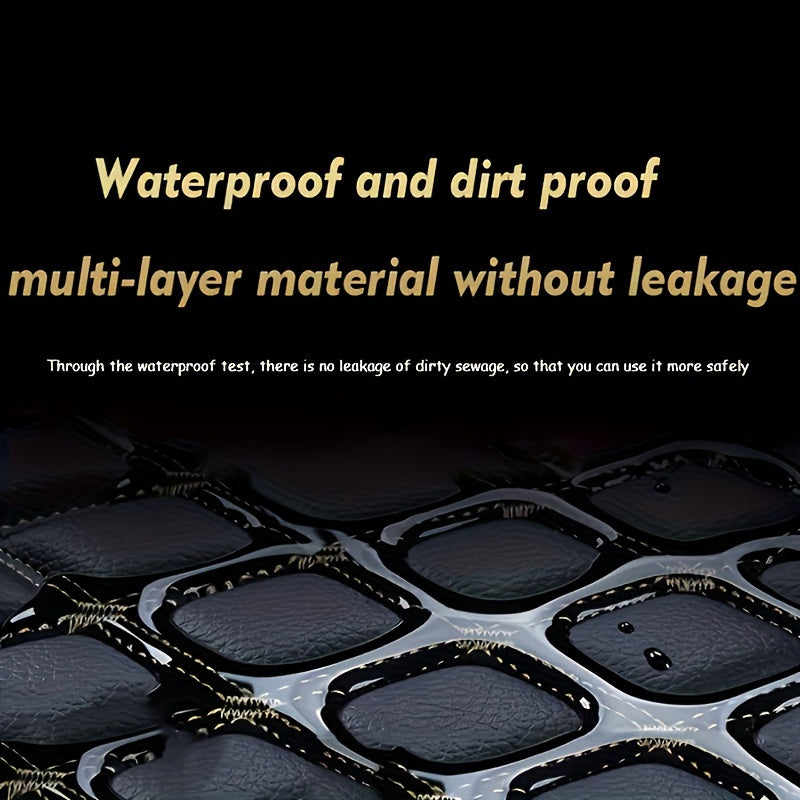 Universal Waterproof PU Leather Car Floor Mats Set for Men and Women