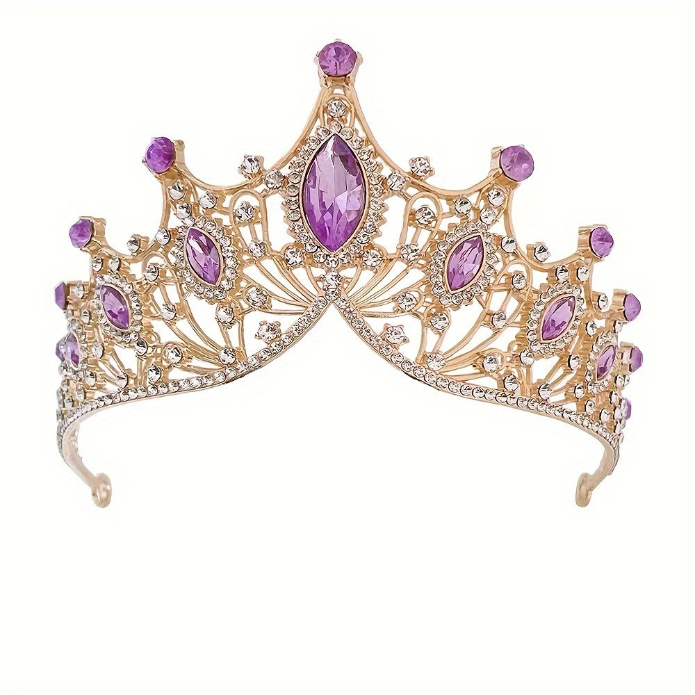 Girls Crown Princess Hair Accessories for Weddings and Birthdays Crystal Korean Style