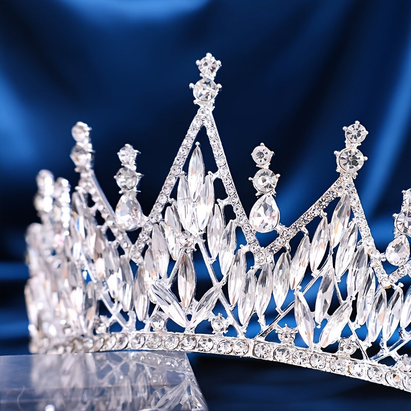 Vintage to'yli tiara alloy kristal taqini romantik qirolicha uslubi ayollar uchun