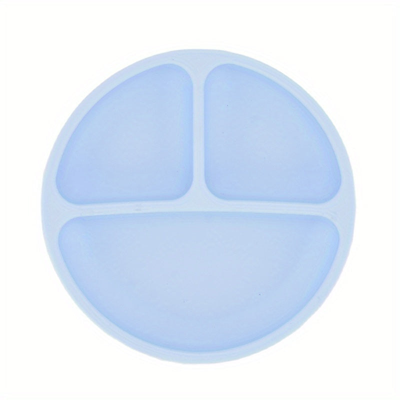 Silicone Baby Feeding Plate Divided Suction Cup Toddler Dish Microwave Safe