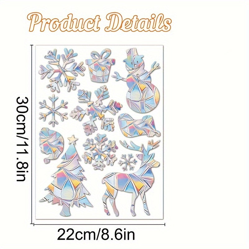 Блестящая радужная призматическая бабочка-ловец солнца - антистатичный декор для окон из ПВХ, наклейка на стекло для предотвращения столкновений дома и в офисе