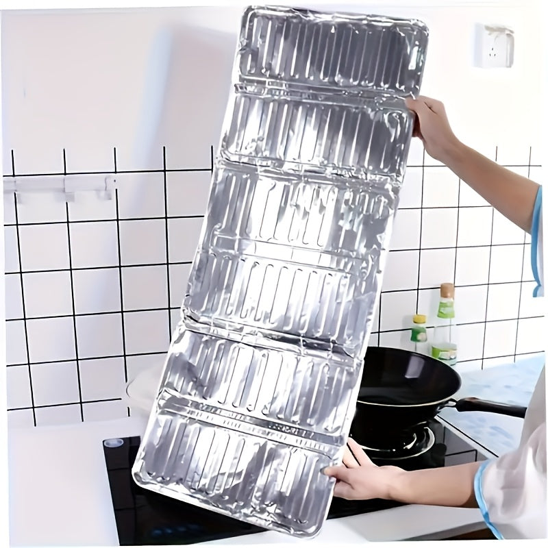 Protector de aceite de papel de aluminio para estufa de gas, protector contra salpicaduras de cocina, placa de aislamiento
