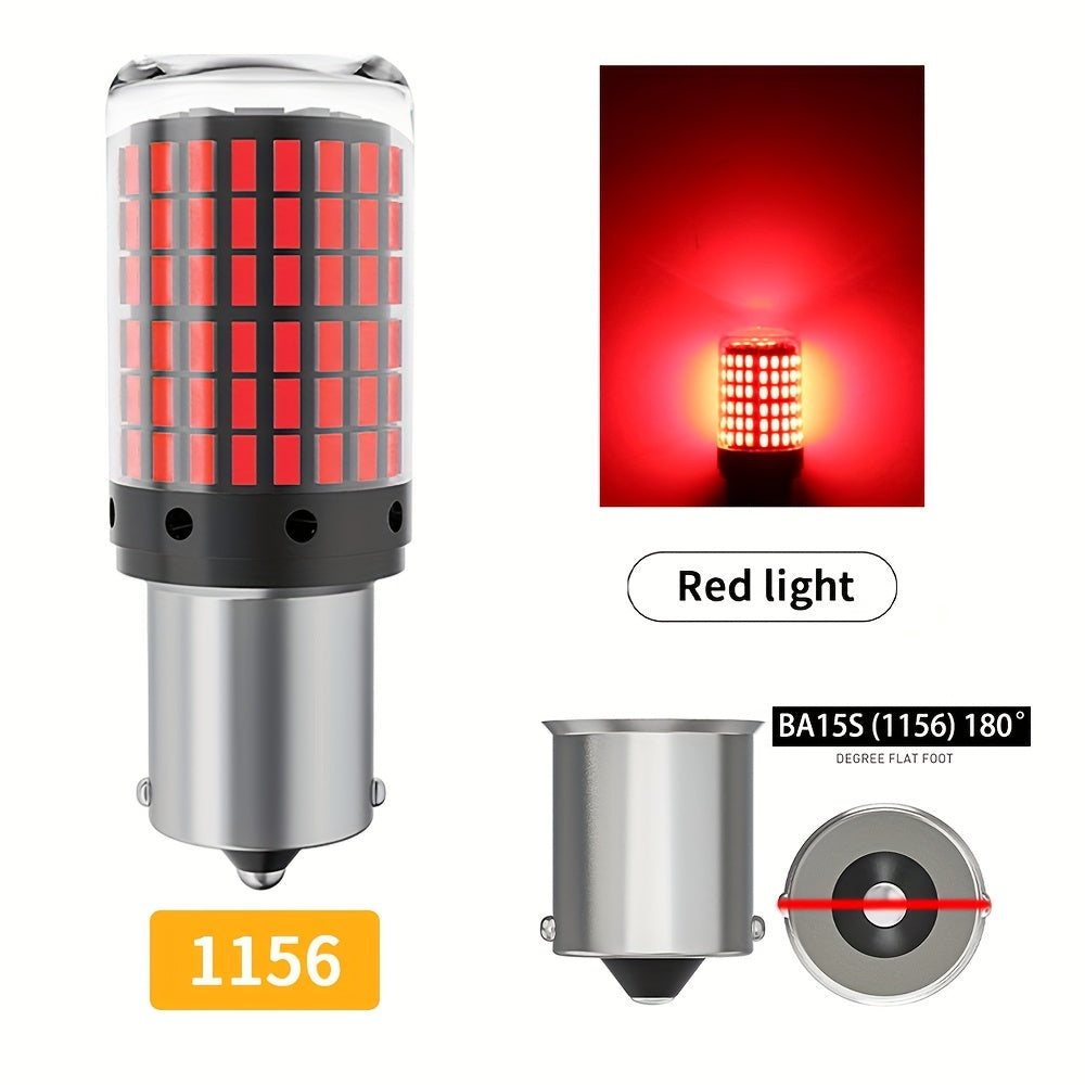 2Pcs Bright LED Bulbs 1156 BA15S Canbus Car Brake Reverse Turn Signal