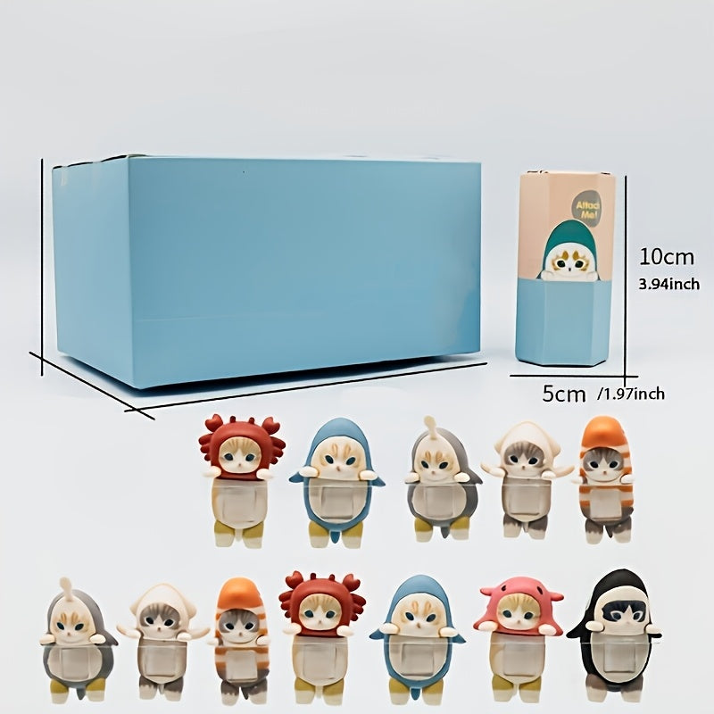 Lucky Cat Doll Surprise Box Decorative Figurine for Office Home Decor and Gifts